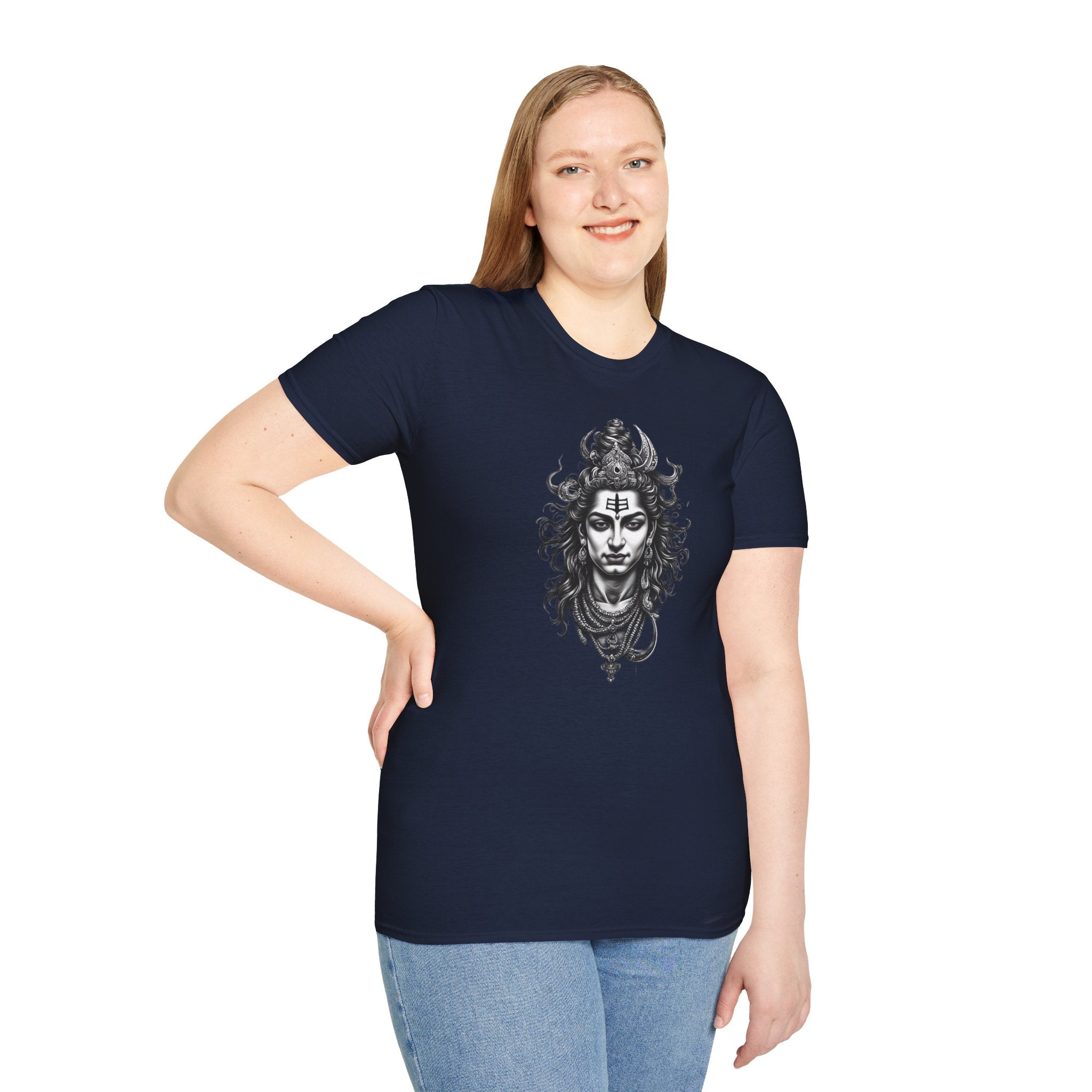 Shiva Portrait T‑Shirt — Hindu Deity Graphic Tee (Meditation, Yoga & Spiritual Wear)