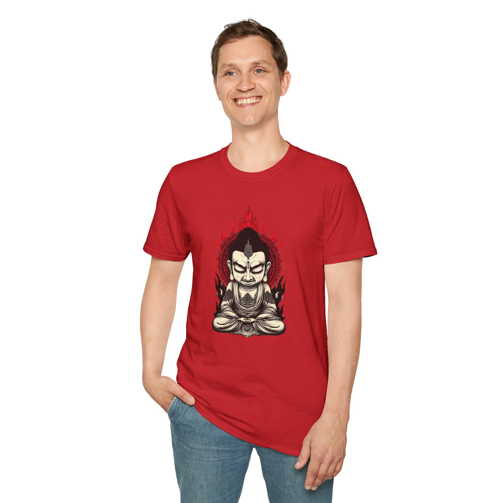 Buddha Flame T-Shirt — Meditative Buddha Graphic Tee