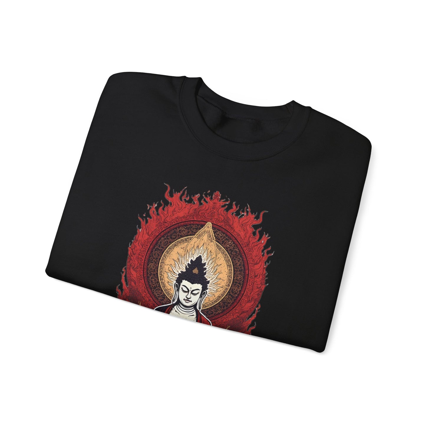 Buddha Lotus Flame Crewneck Sweatshirt