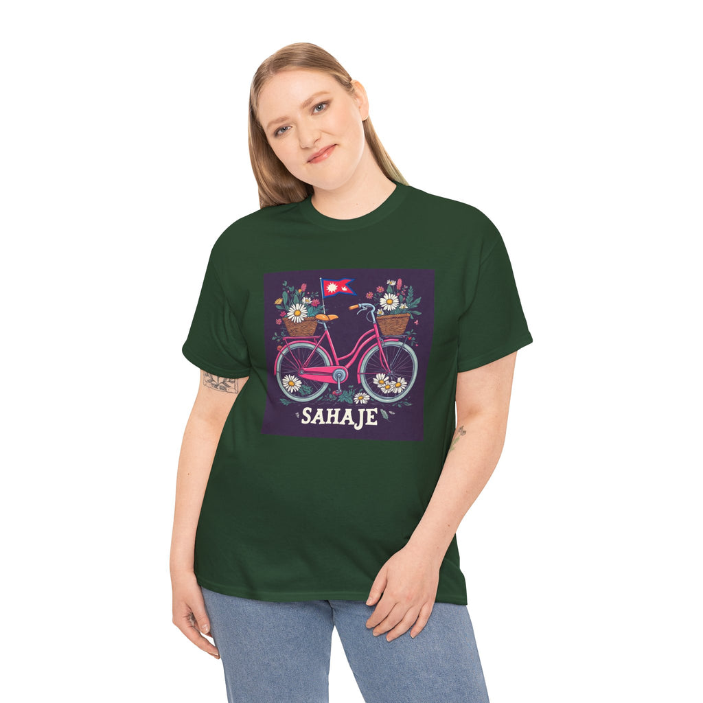 Sahaje Floral Bicycle T‑Shirt