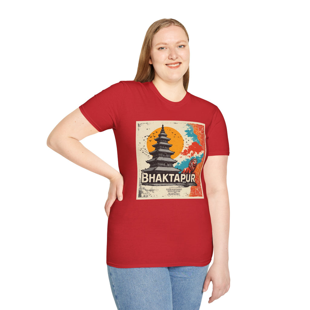 Bhaktapur Vintage Travel T-Shirt – Nepal Pagoda Graphic Tee