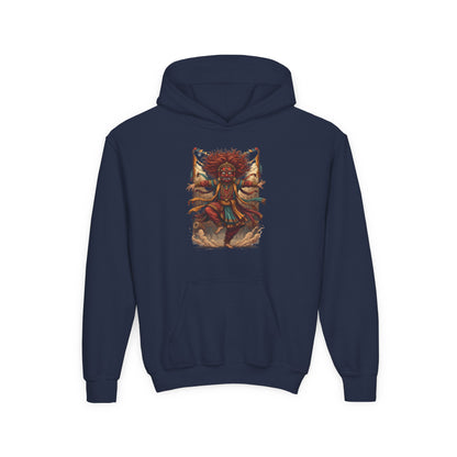 Youth Hoodie — Tribal Sun Dancer Graphic Kids Sweatshirt