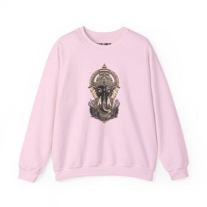 Elephant Mandala Crewneck Sweatshirt — Spiritual Indian-Inspired Graphic