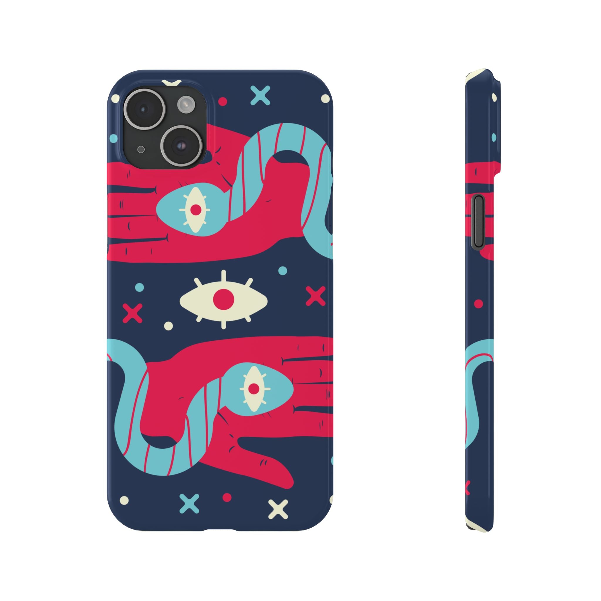 Colorful Abstract Slim Phone Cases, Trendy Phone Covers, Unique Gifts for Her, Artistic Mobile Accessories, Eye-Catching Phone Designs
