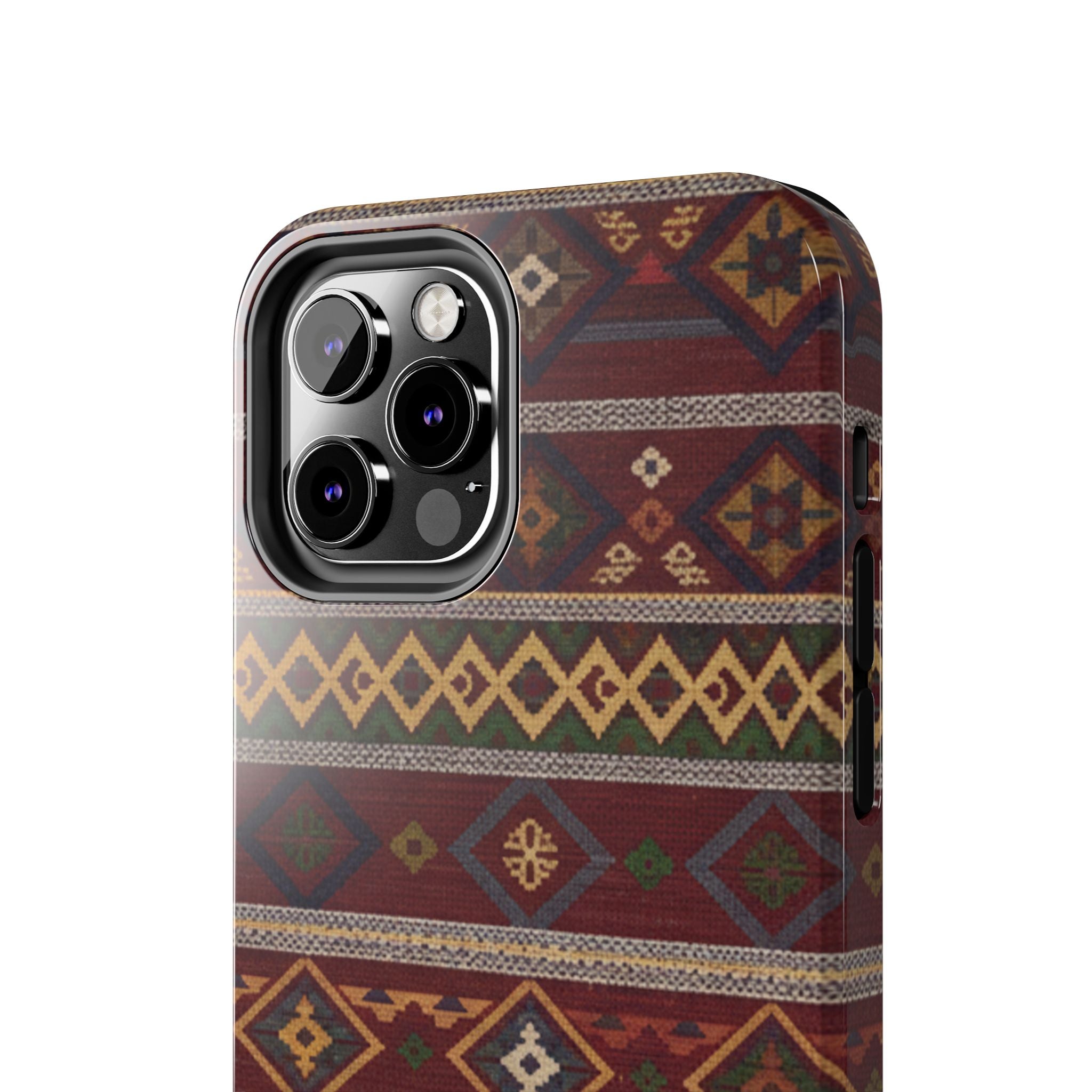 Aztec Pattern Tough Phone Case — Rustic Tribal Protective Cover