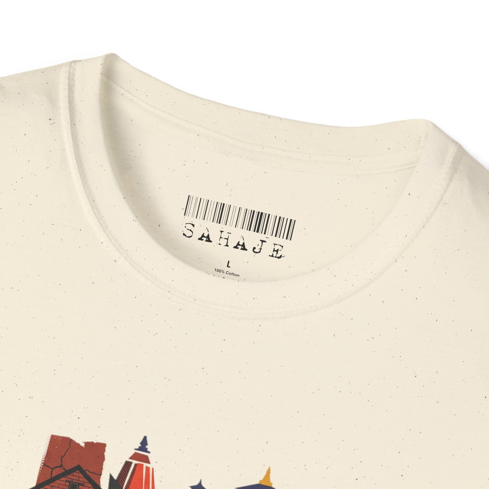 Cityscape Art Tee — Abstract Urban Alley Illustration T-Shirt