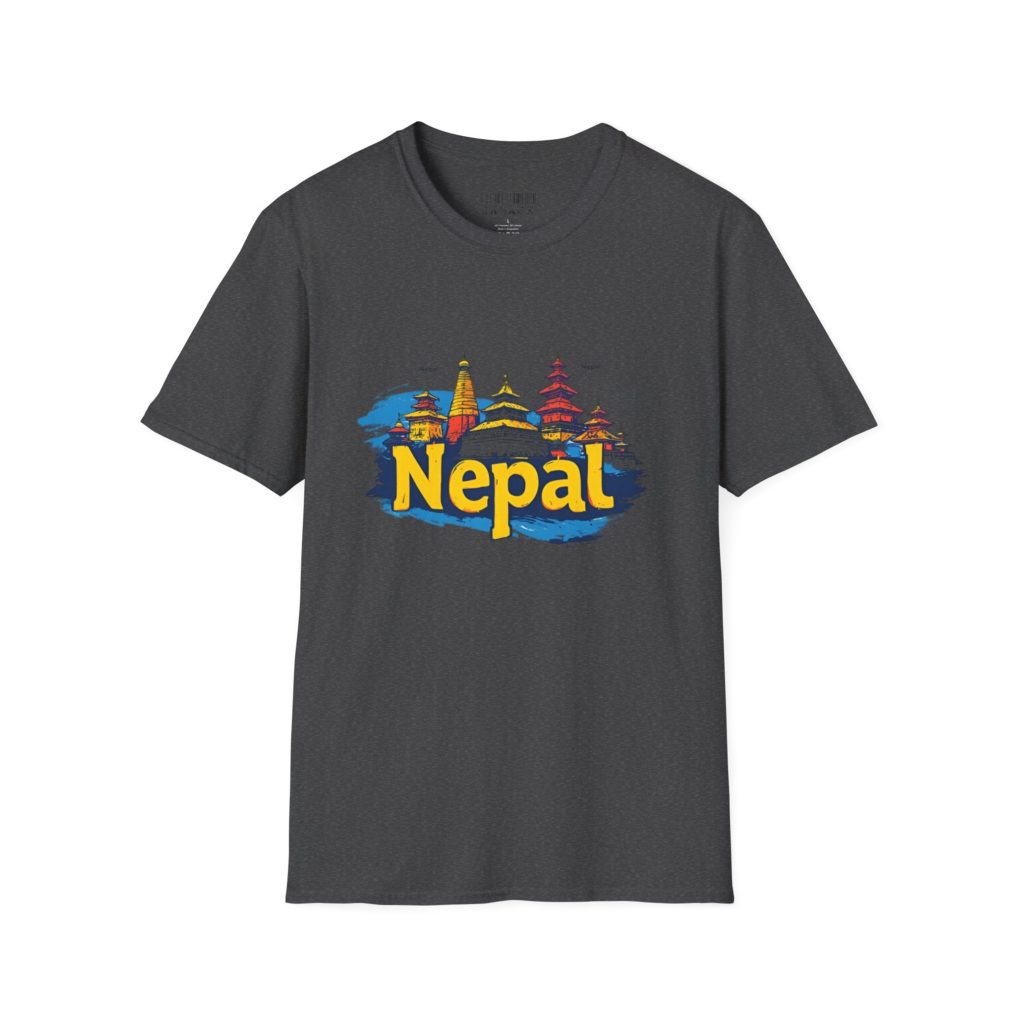 Nepal Temple Skyline T-Shirt – Nepali Cultural Heritage Graphic Tee, Travel & Spiritual Design