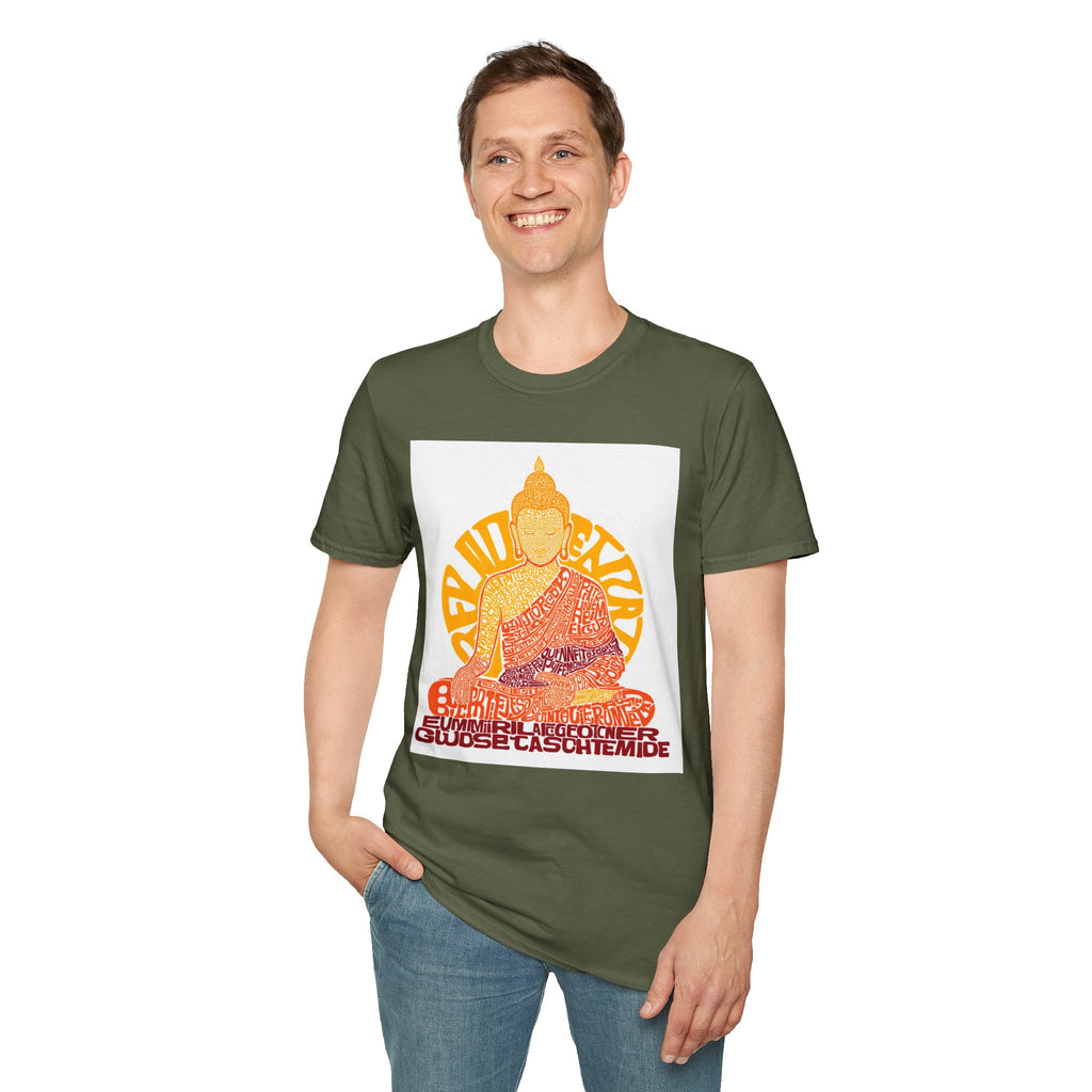 Buddha Graphic Tee — Retro Sun Meditation Shirt