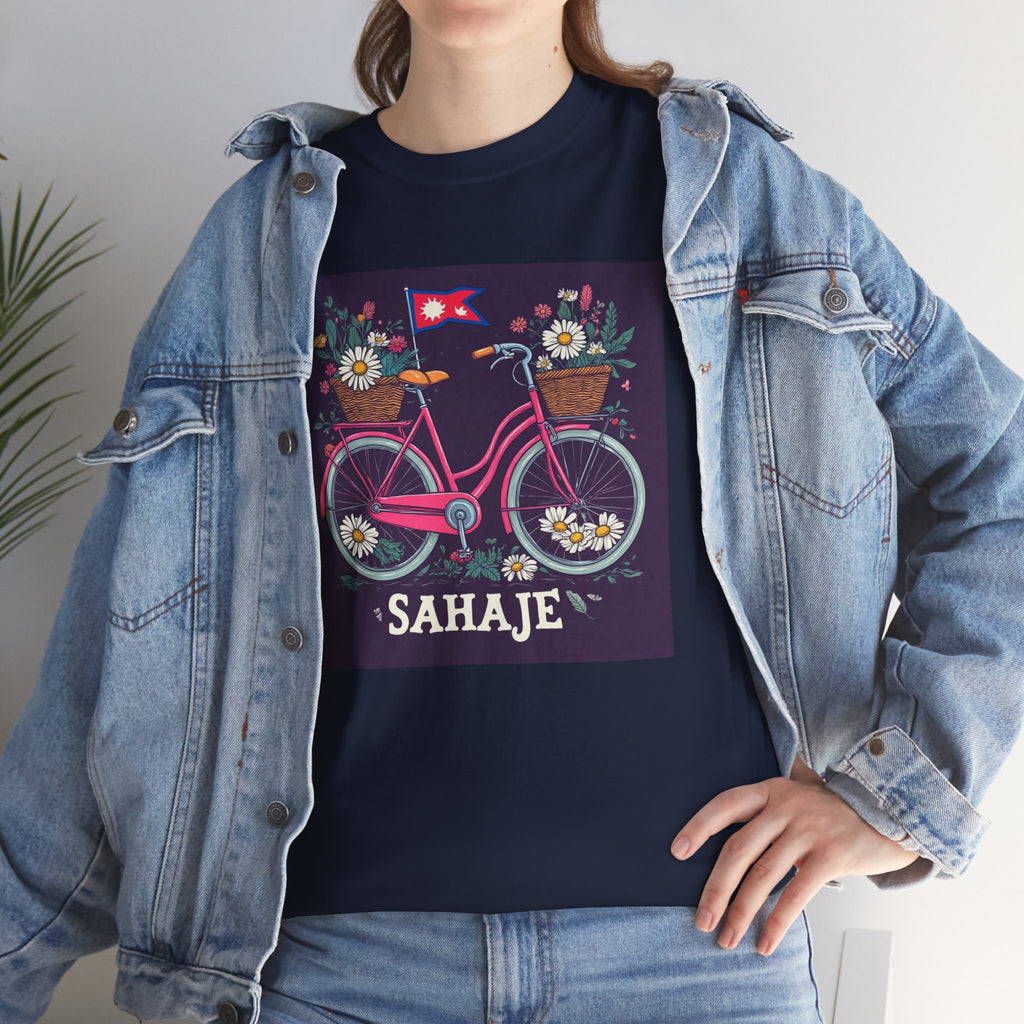 Sahaje Floral Bicycle T‑Shirt