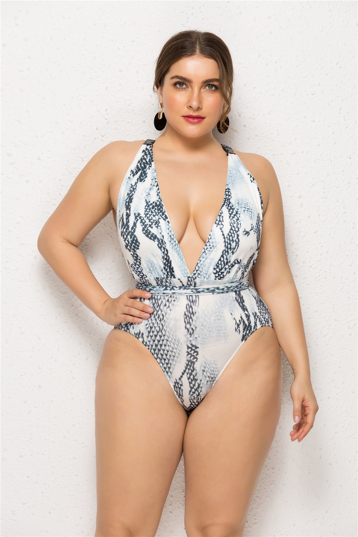 Plus Size Digital Printed Sexy One-Piece Swimsuit Swimsuit