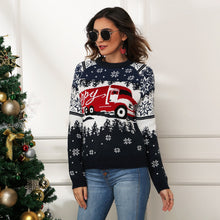 Load image into Gallery viewer, Christmas Clothes Women Clothing Christmas Snowflake Women Pullover Long Sleeves Loose Jacquard Sweater
