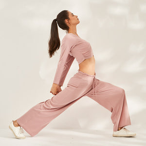 Loose Sports Leisure Sports Pants Women Yoga Outdoor Straight Sports Wide-Leg Pants Quick-Dry Pants