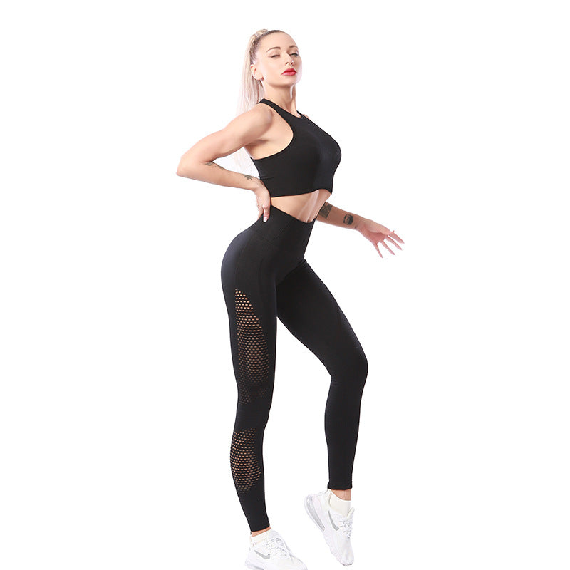 Nylon Mesh Breathable Quick Drying Sports Yoga Running Fitness Pants for Women