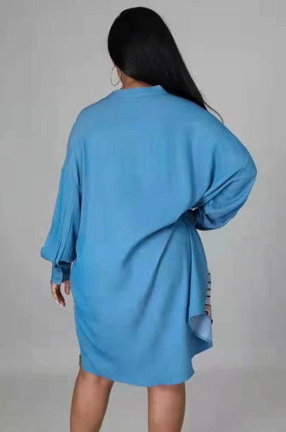 Long Sleeve Shirt for Women New Autumn Denim Shirt Blue Early Autumn Baggy Coat Shirt Dress Women Clothing