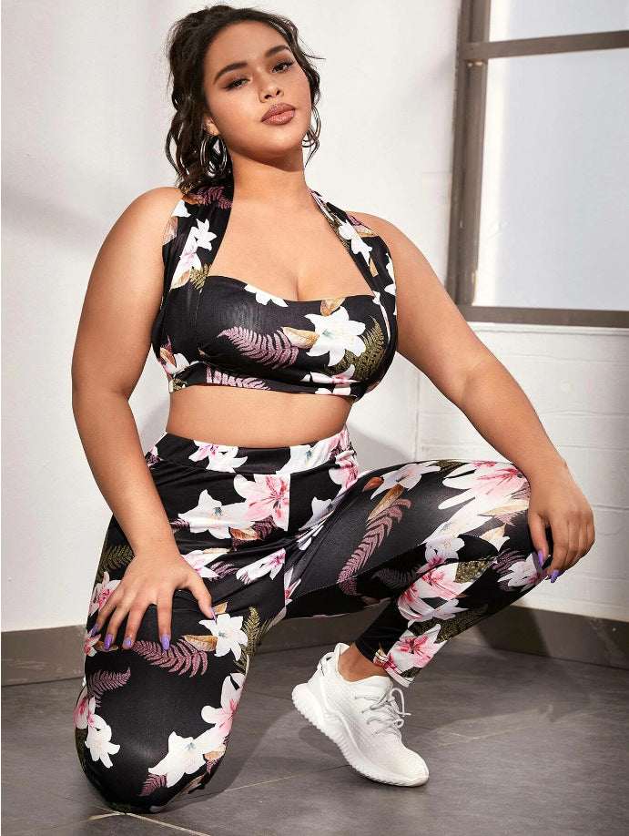 Casual Printing plus Size Women Suit