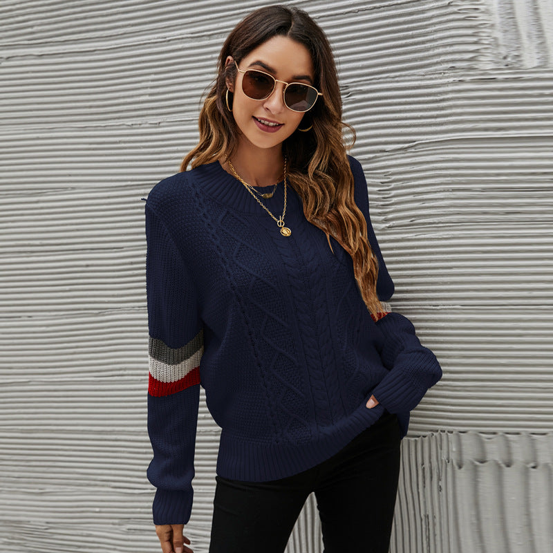 Autumn Winter New Fashion Loose Pullover Sweater  Clothing Loose round Neck Long Sleeve Knitted Sweater
