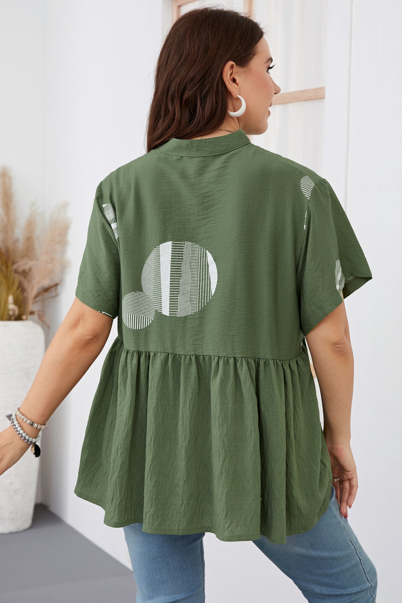 Women Large Swing Three-Color Short Sleeve Loose Plus Size Short Sleeve T-shirt Top 2022 Popular Plump Girls Women Clothing