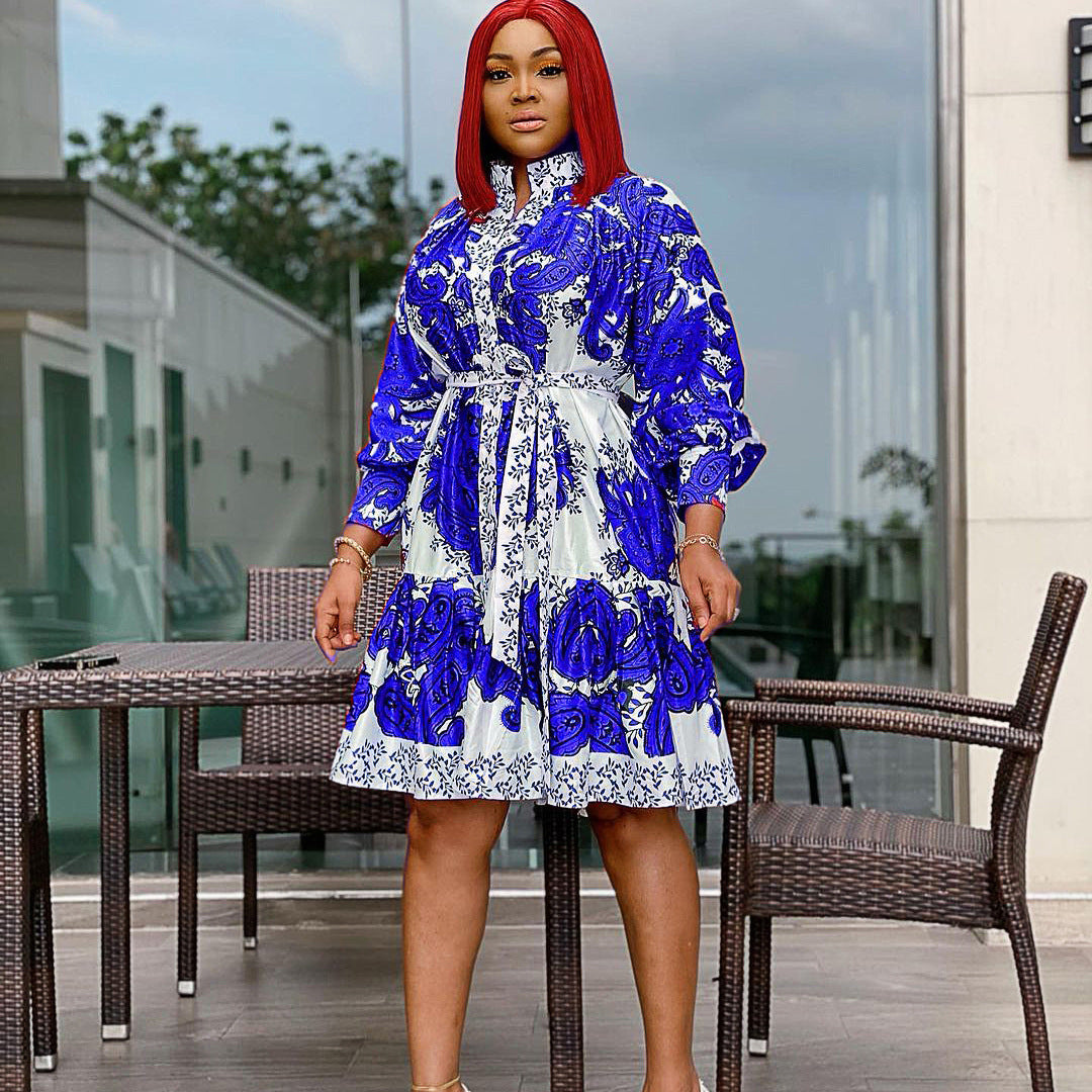 Summer Sexy Plus Size Women Digital Printing Dress