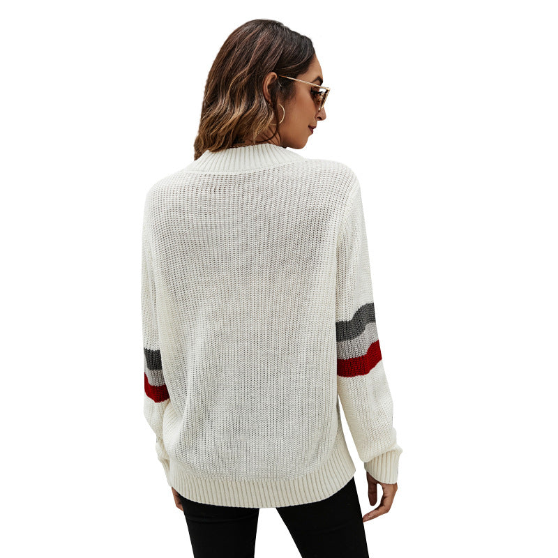 Autumn Winter New Fashion Loose Pullover Sweater  Clothing Loose round Neck Long Sleeve Knitted Sweater