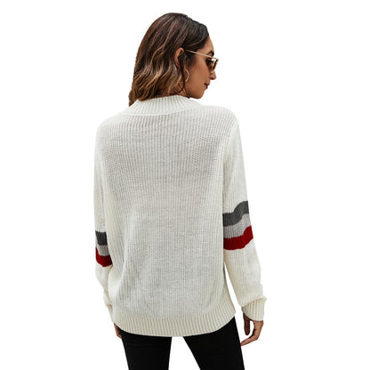 Autumn Winter New Fashion Loose Pullover Sweater  Clothing Loose round Neck Long Sleeve Knitted Sweater