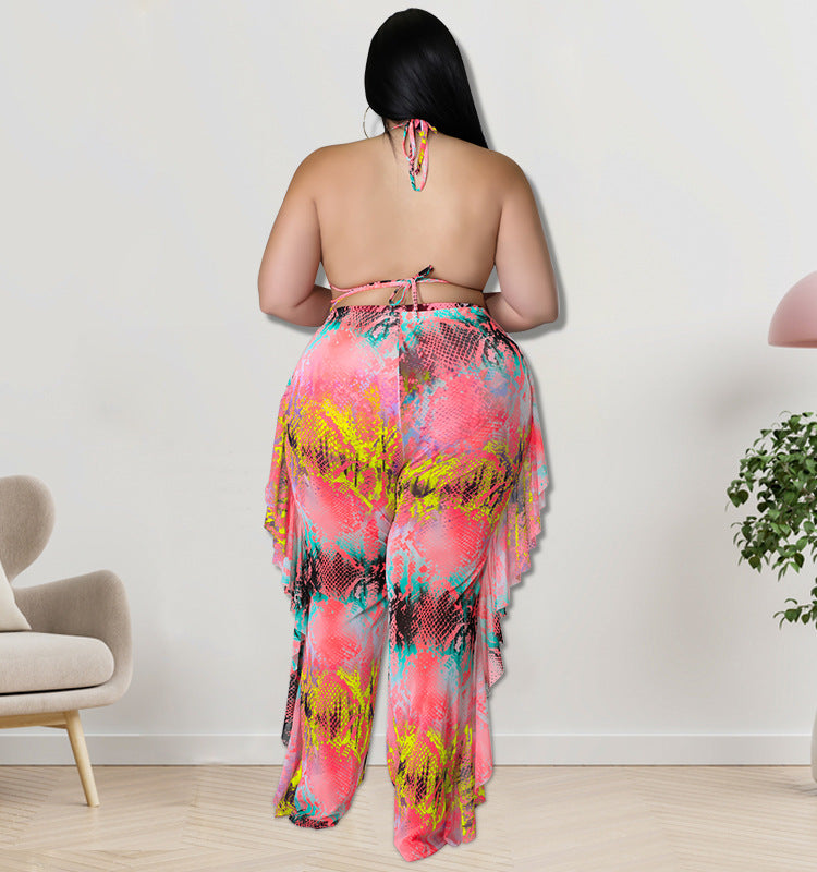 Plus Size Swimwear 2022 Spring Sexy Swimsuit Trousers Three-Piece Suit