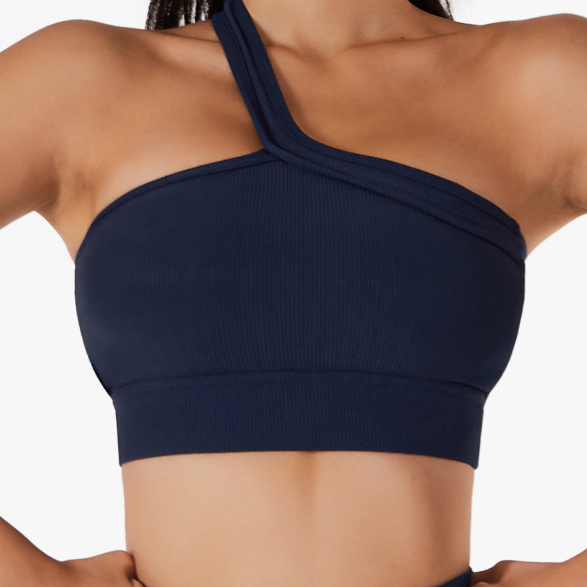 Spring Summer New One-Shoulder Yoga Bra One-Piece Beauty Back Exercise Underwear Outer Wear Fitness Yoga Wear