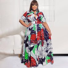 Load image into Gallery viewer, Summer Print Long Casual Plus Size Women Dress