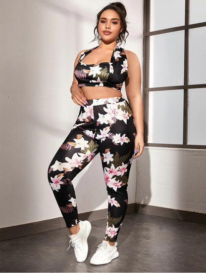 Casual Printing plus Size Women Suit