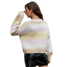 Load image into Gallery viewer, Women Clothing Gradient Color Knitted Top Sweater Lazy Style Long Sleeve Pullover Sweater