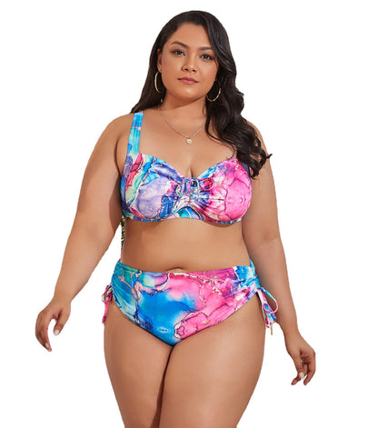 New   Sexy plus Size Split Swimwear Swimsuit Female