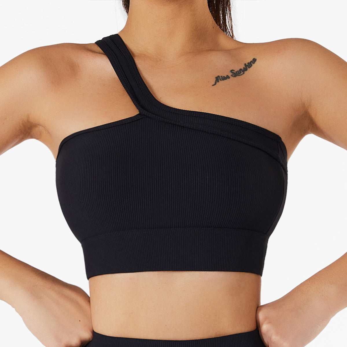 Spring Summer New One-Shoulder Yoga Bra One-Piece Beauty Back Exercise Underwear Outer Wear Fitness Yoga Wear
