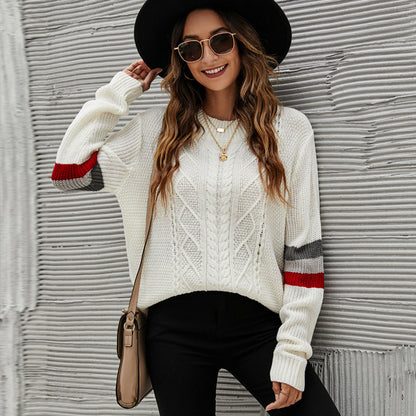 Autumn Winter New Fashion Loose Pullover Sweater  Clothing Loose round Neck Long Sleeve Knitted Sweater