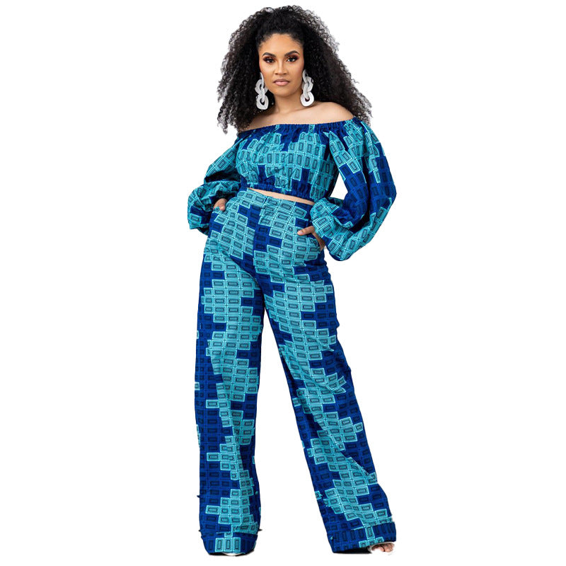 Clothing plus-Size Clothes Printed Sexy Two-Piece Set