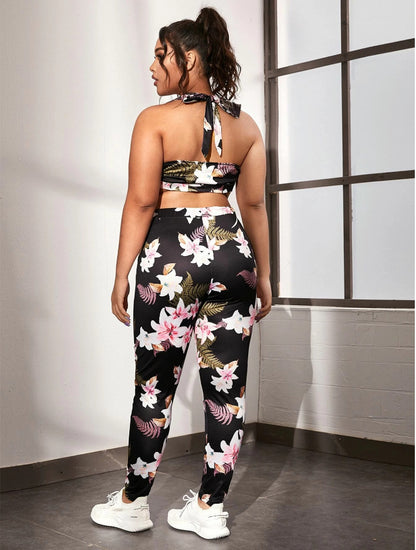 Casual Printing plus Size Women Suit