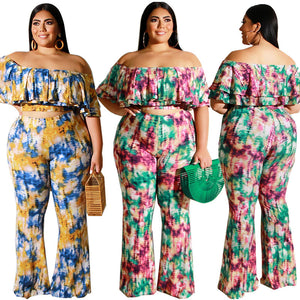 Plus Size Women Clothing Summer New Printing Suit