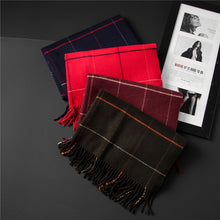 Load image into Gallery viewer, vintage luxury brand women scarf plaid warm cashmere scarves lady winter shawls and wraps pashmina bandana thick foulard