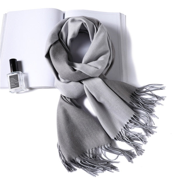 winter scarf for women fashion double side colors lady cashmere scarves pashmina shawls and wraps warm bandana hijabs