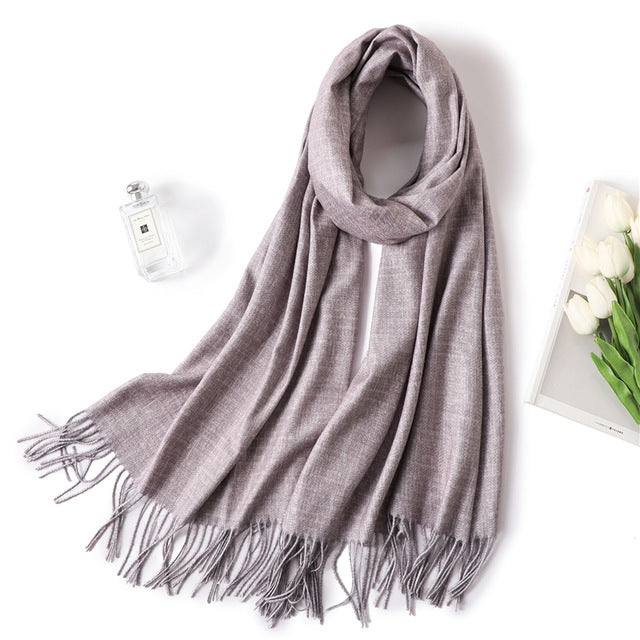 winter scarf for women fashion double side colors lady cashmere scarves pashmina shawls and wraps warm bandana hijabs