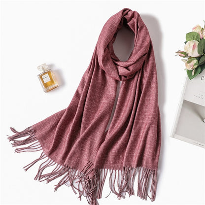 winter scarf for women fashion double side colors lady cashmere scarves pashmina shawls and wraps warm bandana hijabs