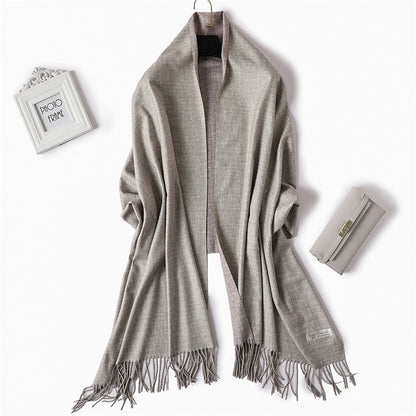 winter scarf for women fashion double side colors lady cashmere scarves pashmina shawls and wraps warm bandana hijabs