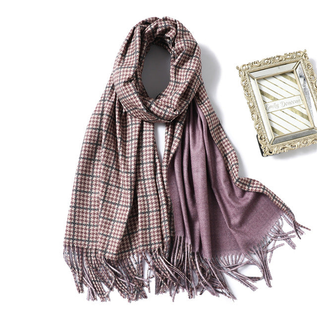 winter scarf for women fashion double side colors lady cashmere scarves pashmina shawls and wraps warm bandana hijabs