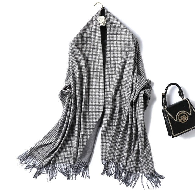 winter scarf for women fashion double side colors lady cashmere scarves pashmina shawls and wraps warm bandana hijabs