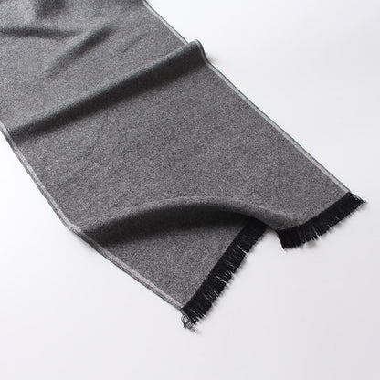 Classic solid color plain imitated cashmere scarves with tassel men women winter thick warm wool scarf brand shawl neckerchief