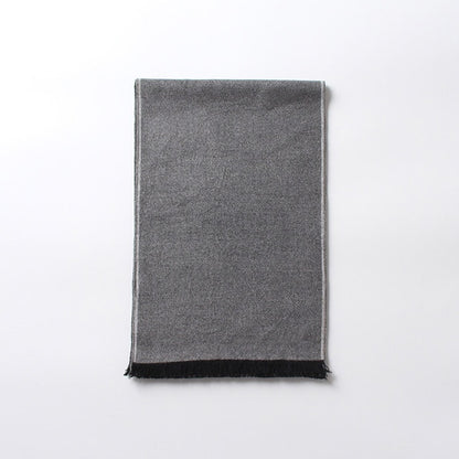 Classic solid color plain imitated cashmere scarves with tassel men women winter thick warm wool scarf brand shawl neckerchief
