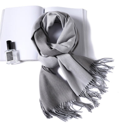 New Winter Scarf Women 2 Tone Cashmere Wool Scarves Shawls for Women Soft Wool Pashmina Winter Warm Female Poncho Stoles