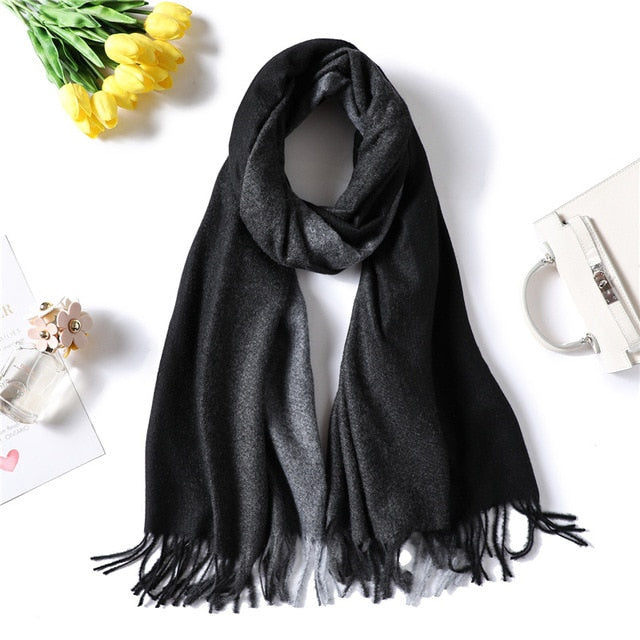 New Winter Scarf Women Cashmere Wool Scarves Shawls Soft Wool Pashmina Scarf for Women Winter Warm Female Poncho Hijabs