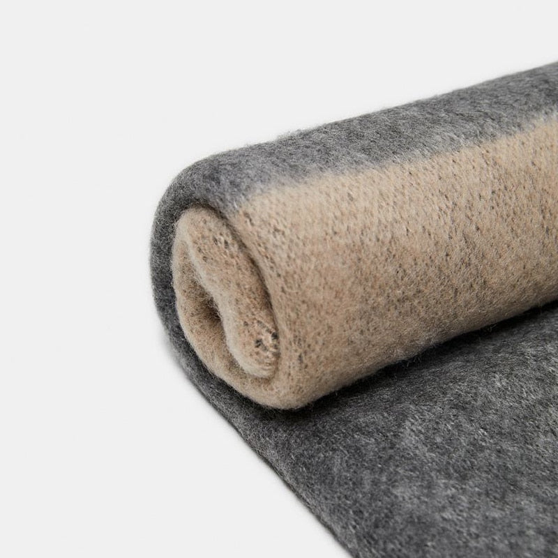 Stripe pattern imitated cashmere scarves women winter thick warm acrylic blanket scarf shawl warps brand scarf new arrival