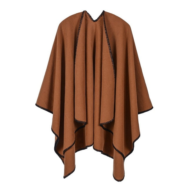 super thick women winter warm cape shawl wraps