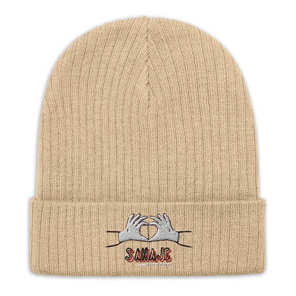 Ribbed knit beanie